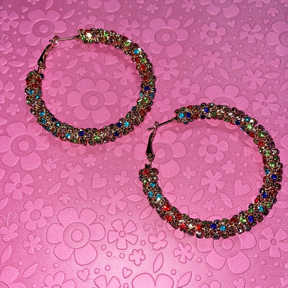 Multi colored loop earrings NEW